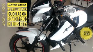 Apache RTR 160 BS4 2018 bike  top speed  on road price delhi TVS BIKE REVIEW with CC LANGUAGES [upl. by Finah]