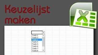 Cursus Excel Les 8 Keuzelijst maken dropdown menu [upl. by Treblihp685]