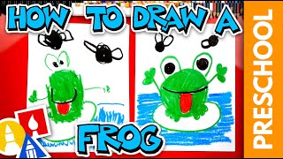 Drawing A Frog amp Flies With Shapes  Preschool [upl. by Lorena]