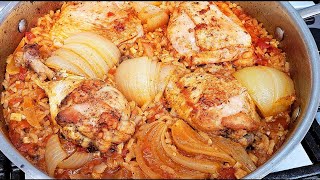 ARROZ CON POLLO  Mexican Style Chicken And Rice Recipe  Simply Mama Cooks [upl. by Rodmun]