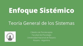 Enfoque Sistémico  Teoría General de los Sistemas [upl. by Pleione418]