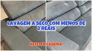 LIMPAMOS NOSSO SOFÁ COM MENOS DE 2 REAIS 😱  LAVAGEM A SECO CASEIRA [upl. by Cari445]