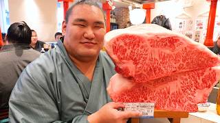 The Worlds Strongest and Heaviest Sumo Wrestlers EAT Japanese BBQ [upl. by Ches]