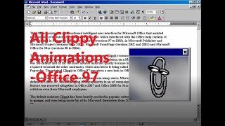 Original Clippy Animations in MS Office 97 [upl. by Nosam423]