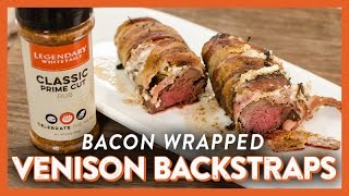 Bacon Wrapped Venison Backstrap  Legendary Recipe [upl. by Aydne]