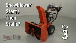 Snowblower Starts Then Stalls — Snowblower Troubleshooting [upl. by Hibbert837]