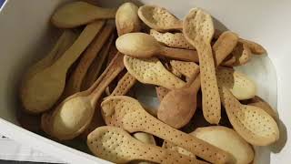 Edible spoons using whole grain flour [upl. by Euqinehs373]