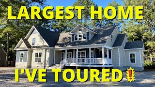 LARGEST HOME IVE EVER TOURED Everything is quotSUPERSIZEDquot on this house New Modular Home Tour [upl. by Ulysses]