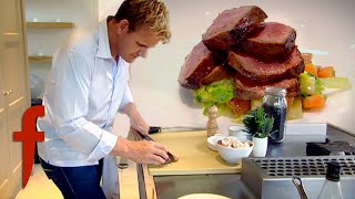 Gordon Ramsays Venison With A Red Wine amp Chocolate Sauce Recipe [upl. by Goldie707]