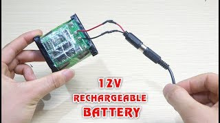 How to make 12V RECHARGEABLE BATTERY pack from 18650 battery [upl. by Patrizius]