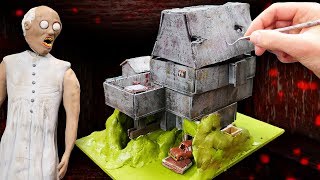 Making GRANNY FULL MINIATURE HOUSE in Polymer Clay [upl. by Nerro]