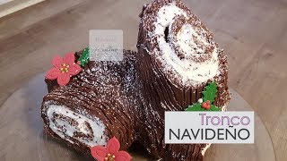 Tronco de Navidad de Chocolate  Fácil  Paso a paso [upl. by Cioffred896]