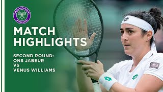 Ons Jabeur vs Venus Williams  Second Round Highlights  Wimbledon 2021 [upl. by Brightman]