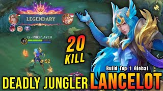 20 Kills Lancelot ZODIAC Skin Deadly Jungler  Build Top 1 Global Lancelot  MLBB [upl. by Atirehs]