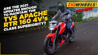 2021 TVS Apache RTR 160 4V Road Test Review  Best 160cc Commuter In India  ZigWheelscom [upl. by Aisul]