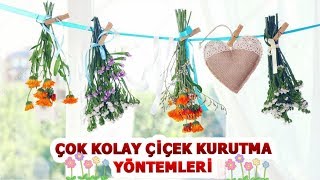 EVDE KOLAYLIKLA UYGULAYABİLECEĞİNİZ ÇİÇEK KURUTMA YÖNTEMLERİ [upl. by Ahsaya]