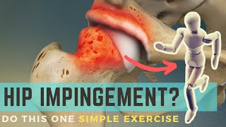 One Highly Effective Hip Impingement Exercise Femoroacetabular Impingement  FAI [upl. by Eniamaj768]