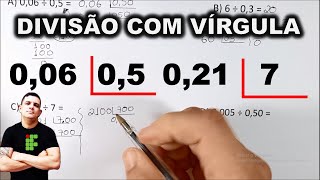 DIVISÃO COM VÍRGULA  EM 2 PASSOS MACETE [upl. by Ekram]