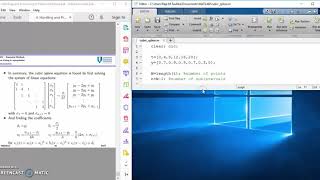 Cubic Spline Interpolation with Matlab [upl. by Ailedo]