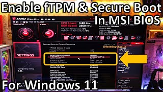 How to enable TPM 20 and Secure Boot for Windows 11 on MSI AMD Ryzen Motherboards [upl. by Zicarelli124]