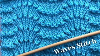 Knitting Pattern Waves Lace Pattern [upl. by Ailehc455]