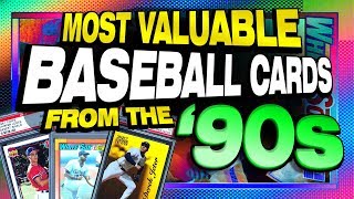 Top 25 Most Valuable Baseball Cards from the 1990s  Rookie Cards Only baseballcards sportscards [upl. by Bren832]