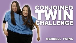 CONJOINED TWIN CHALLENGE  MerrellTwins [upl. by Anahpos706]