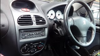 Peugeot 206 1998  2009 how to fit aftermarket radio  steering controls [upl. by Nezah962]