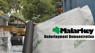 Malarkey Ice and Water Shield Underlayment  Roofing Product Demonstration [upl. by Nahgen]