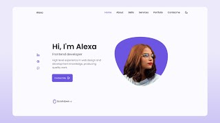 Responsive Personal Portfolio Website Using HTML CSS And JavaScript  DarkLight Mode [upl. by Onirefez]