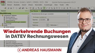 Wiederkehrende Buchungen in DATEV Rechnungswesen [upl. by Evie507]