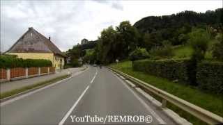 Driving From Old Town Salzburg To Hallein Salt Mines Austria [upl. by Tenaj325]