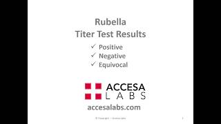 Rubella Titer Test Results Overview [upl. by Whitaker]