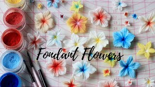 HOW TO MAKE FONDANT FLOWERS EASY TUTORIAL  INTHEKITCHENWITHELISA [upl. by Nnaik]