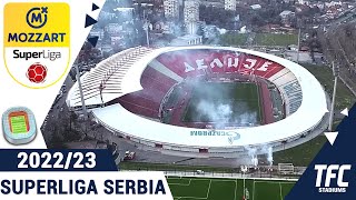 Serbia SuperLiga 202223 Stadiums [upl. by Dnumsed]