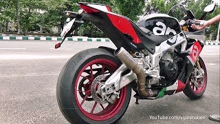 Aprilia RSV4 RF SC Project CRT Exhaust  Startup Rev amp Ride [upl. by Conway]