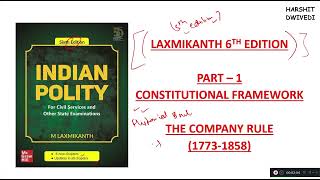 Indian Polity by M Laxmikanth Video 1  Historical Background The Company Rule 17731858 [upl. by Ardnahsal]