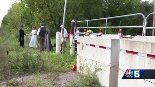 USCanada border wedding [upl. by Hewart]