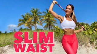 Reduce Waist and Eliminate Back Rolls With a Stick  Wasp waist Workout [upl. by Eleanora]