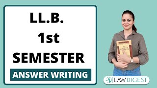 LLB Semester Exams amp Answer Writing  How to study for 1st Semester LLB [upl. by Navar750]