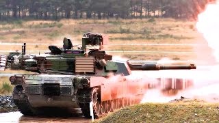 US Military M1 Abrams Tank  Awesome Gunnery Range [upl. by Bartko]