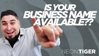 Business Name Availability  How To Choose A Business Name [upl. by Urien]