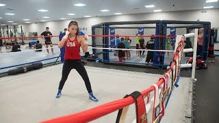 Alexis Lavarine 14year old girl boxer training for the Olympics [upl. by Wayland]