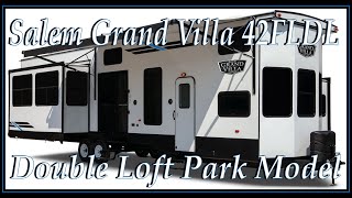 3 Bedroom 2 Story Salem Grand Villa 42FLDL Tiny Home style Trailer  Couchs RV Nation RV Review Tour [upl. by Netsyrc238]