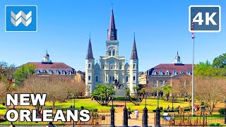 4K French Quarter in New Orleans Louisiana USA  Walking Tour Vlog amp Vacation Travel Guide 🎧 [upl. by Aihtebat]