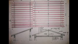 Ahşap Konstrüksiyonlu Oturtma Beşik Çatı Çizimi Eksik [upl. by Lockhart576]