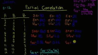 Partial Correlation Part 1  Calculating quotrquot [upl. by Ziza495]