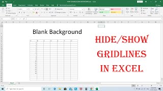 How To remove  hide grid lines In Excel [upl. by Lightman]