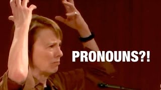 Camille Paglia is asked about Jordan Peterson amp the gender pronoun controversy [upl. by Orbadiah288]