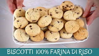 BISCOTTI GOCCIOLE 100 FARINA DI RISO Ricetta Facile e Senza Glutine  Gluten Free Cookies [upl. by Eanom]